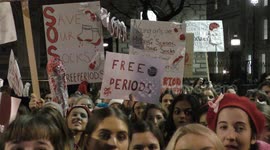 Free Periods Protest to End Period Poverty, London, UK