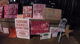 Protest Atmosphere  at the #FreePeriods protest