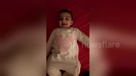 Newsflare Edit - Baby is laughing when mama says baby.