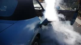 Driver fills his BMW with liquid nitrogen, takes it for a spin