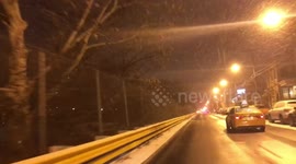 Driving in snow NJ USA