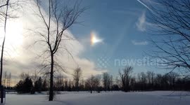 Winter Christmas Eve Rainbow