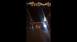 Christmas & New Year ornaments on street