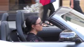 Demi Lovato enjoys her Christmas gift a New 2018 Mercedes AMG GT C Coupe in Beverly Hills