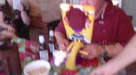 Xmas Bob cops Pie-Face.