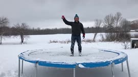 YouTuber Viva Frei, Cup of coffee, a trampoline, and winter in Canada