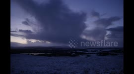 4K UHD Time Lapse of incoming blizzard over Easter Ross in the Scottish Highlands Scotland UK