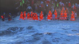 Wacky costumes dominate at Boxing Day Dip in UK's Whitby