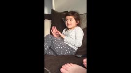 Girl with attitude raps along to Big Shaq's 'Man's Not Hot'