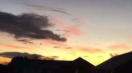 Gorgeous peaceful sunrise over Cardiff