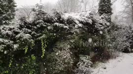 Snowing in Roundhay Leeds West Yorkshire