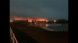 Hastings Pier Burning