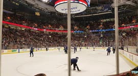 This is how ice hockey fans celebrate a hat-trick