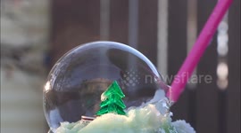 Christmas Tree Frozen Bubble Snow Globe