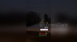 Newsflare Edit - Multiple clips of snowy night, sledding, skating, waking in snow