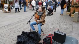 YEAAAA...YOUNG.MAN.BUSKING...MANCHESTER .2017