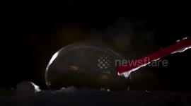 Frozen Bubbles in freezing cold at night