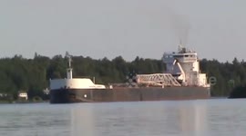 American Mariner. Great Lakes Freighter - Neebish View -