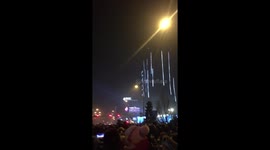 New year’s eve countdown celebration and fireworks in Sarajevo
