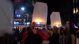 Flying lantern lands at Chiang Mai restaurant on New Year’s Eve