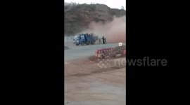 Landslide hits construction site injuring three workers