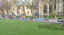 Armed Police searching in Westminster Terror Attack March 2017