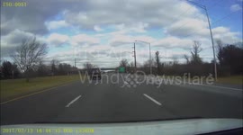 Flying debris on highway nearly causes fatal accident Near miss