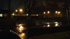 Lightning and heavy rain hit Birmingham during Storm Eleanor