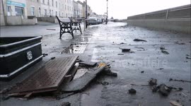 Eleanor waves cause damage to Burnham-on-Sea seafront