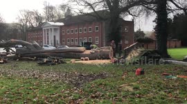 Storm Eleanor Video 2 clean up Newtown Powys