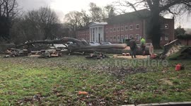 Storm Eleanor Video 3, clean up Newtown Powys.