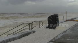 Storm Eleanor batters Cleveleys in Lancashire