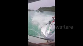 Jet ski collides with speedboat in Koh Larn, Thailand