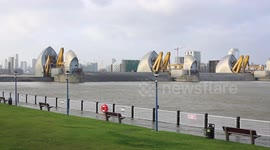 Thames Barrier closes to protect London during Storm Eleanor