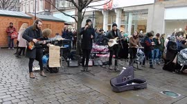 AMAZING--BAND..BUSKING..MANCHESTER