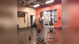Newsflare Edit - Kettle bell oops