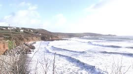 Storm Dylan at Perranuthnoe, Cornwall
