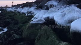 Northeast frozen beach