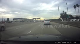 Plane crossing Sepulveda Tunnel at LAX.