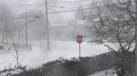 Time-lapse of Boston blizzard as massive winter storm brings snow
