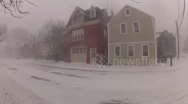 Blizzard Conditions in Marblehead, Massachusetts