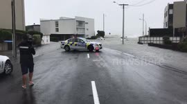 Waterfront flooding in Auckland storm!