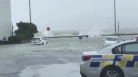 Storm causes severe flooding on Auckland's Tamaki Drive