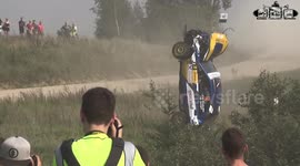 Prokudin Andrey & Nikita Gergel  crash in rally  Elektrėnai 2016