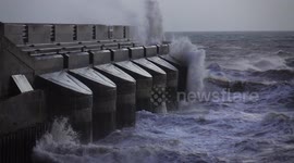 Rough Wild Sea on Brighton Beach