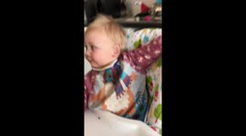 Baby reacts to ready steady go!