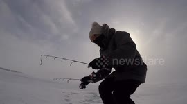 YouTuber records bomb cyclone