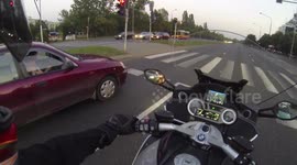 Boy gets super excited when he sees a BMW K1600GTL