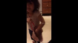 Little girl gets a lime as a present