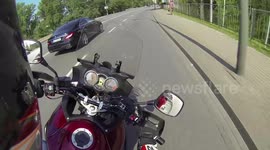 Mercedes CLS 63 AMG street race against a 1000cc Suzuki